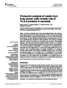 Proteomic analysis of media from lung cancer cells ... - Semantic Scholar