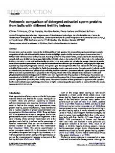 Proteomic comparison of detergent-extracted sperm proteins from ...