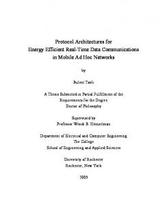 Protocol Architectures for Energy Efficient Real-Time Data ...