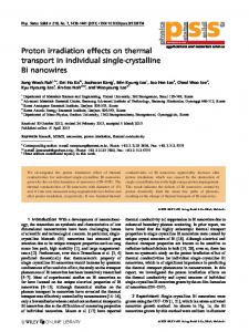 Proton irradiation effects on thermal transport in ... - Wiley Online Library