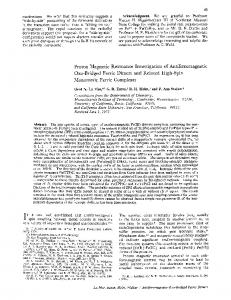 Proton Magnetic Resonance Investigation of ... - ACS Publications