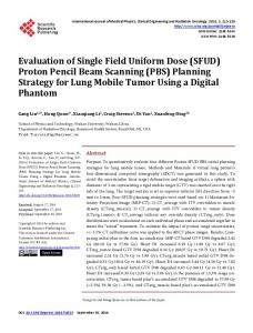 Proton Pencil Beam Scanning - Scientific Research Publishing