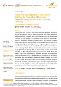 Prototype Development of Interactive Multimedia