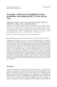 Provenance variation in seed morphometric traits ... - Springer Link