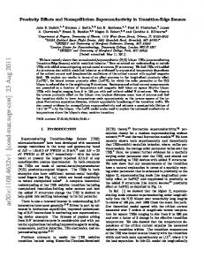 Proximity Effects and Nonequilibrium Superconductivity in Transition ...