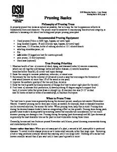 Pruning Basics - Oregon State University Extension Service