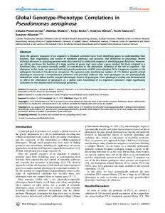 Pseudomonas aeruginosa - Plos