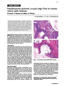 Pseudomyxoma peritonei - Journal of Clinical Pathology