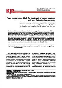 Psoas compartment block for treatment of motor ... - KoreaMed Synapse