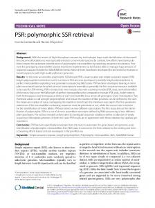 PSR: polymorphic SSR retrieval - Core