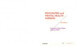 PSYCHIATRIC and MENTAL HEALTH NURSING