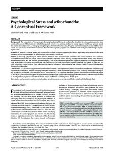 Psychological Stress and Mitochondria: A ... - Semantic Scholar