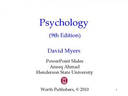 Psychology David Myers - BHS-MsQ