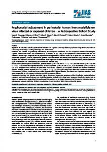 Psychosocial adjustment in perinatally human immunodeficiency virus ...