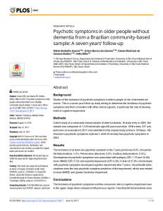 Psychotic symptoms in older people without