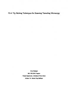 Pt-Ir Tip Etching Techniques for Scanning Tunneling Microscopy