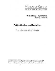 Public Choice and Socialism - CiteSeerX