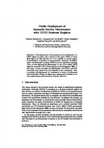 Public Deployment of Semantic Service ... - Semantic Scholar