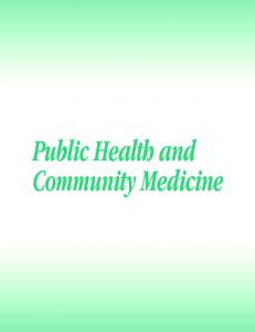 Public Health and Community Medicine