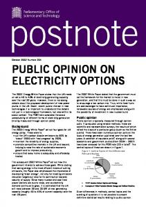 public opinion on electricity options - Parliament UK