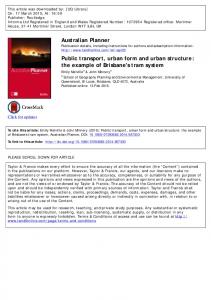 Public transport, urban form and urban structure: the ...