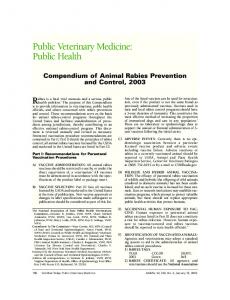 Public Veterinary Medicine: Public Health - American Veterinary ...