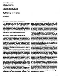 Publishing in Science