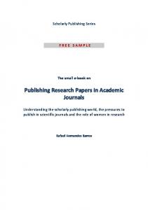 Publishing Research Papers in Academic Journals