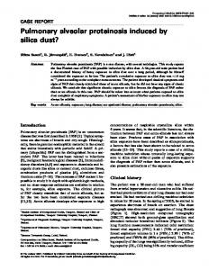 Pulmonary alveolar proteinosis induced by silica dust? - Oxford Journals