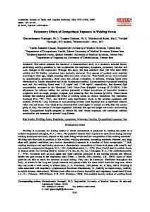 Pulmonary Effects of Occupational Exposure to ...