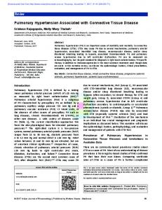 Pulmonary Hypertension Associated with Connective ...