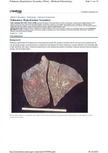 Pulmonary Hypertension, Secondary