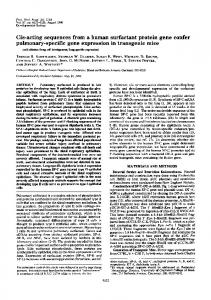 pulmonary-specific gene expression in transgenic mice - NCBI