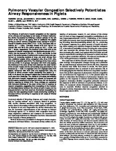 Pulmonary Vascular Congestion Selectively ... - ATS Journals