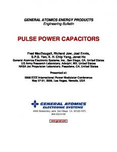 PULSE POWER CAPACITORS