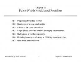 Pulse-Width Modulated Rectifiers - ECEE