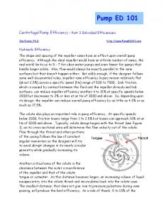 Pump Efficiency part 3 - Pump Ed 101