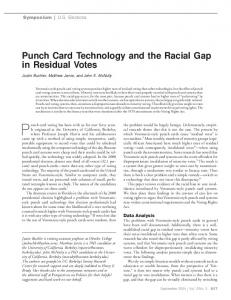 Punch Card Technology and the Racial Gap in Residual ... - CiteSeerX