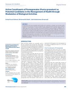 Punica granatum - Pharmacognosy Journal