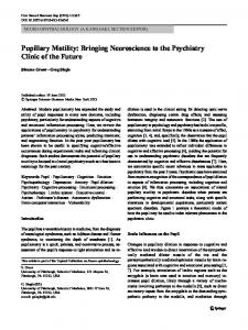 Pupillary Motility: Bringing Neuroscience to the ... - Springer Link