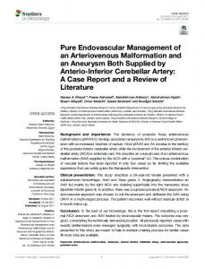 Pure Endovascular Management of an ... - Semantic Scholar