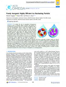 Purely Inorganic Highly Efficient Ice Nucleating ... - ACS Publications