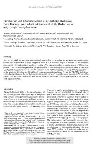 Purification and Characterization of a Carbonyl Reductase from ...