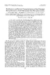 Purification and Partial Characterization of the Principal ...