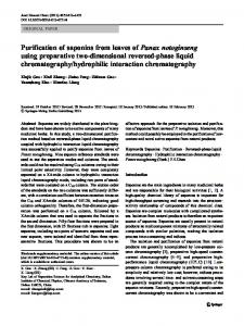 Purification of saponins from leaves of Panax notoginseng using ...