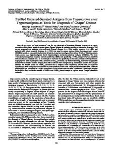 Purified Excreted-Secreted Antigens from Trypanosoma cruzi ...