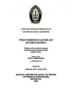 PUSAT KEBUDAYAAN ISLAM DI YOGYAKARTA