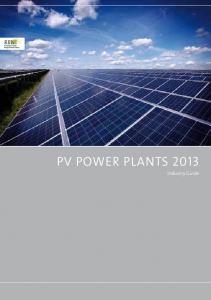 PV Power Plants 2013 PV Power Plants 2013