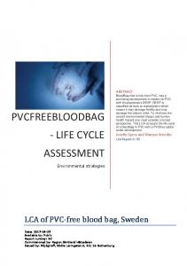 PVCfreeBloodBag - Life Cycle Assessment