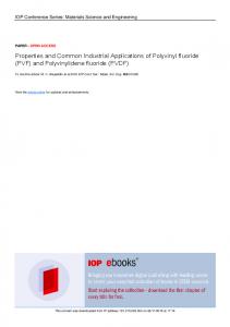 (PVF) and Polyvinylidene fluoride (PVDF)